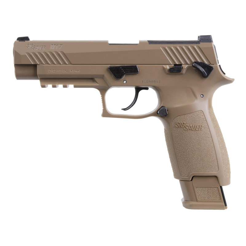 Pistolet à plombs CO2 Calibre 4.5mm Sig Sauer M17 P320 FDE