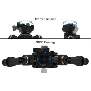 Bipied UTG PRO TBNR de 18 à 22 cm