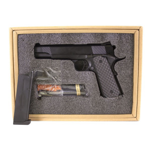 Réplique GBB 1911 MEU Raven full metal gaz noir 1,0J