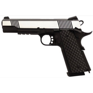 Réplique GBB 1911 MEU Rail Raven full metal gaz noir silver 1,0J