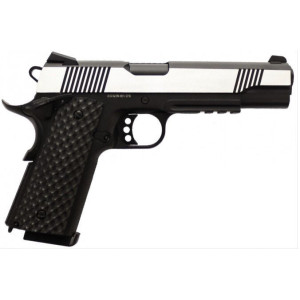 Réplique GBB 1911 MEU Rail Raven full metal gaz noir silver 1,0J