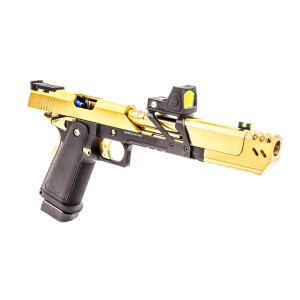 Réplique GBB gaz Hi-Capa Dragon 7.1 Gold 1,0J + point rouge BDS