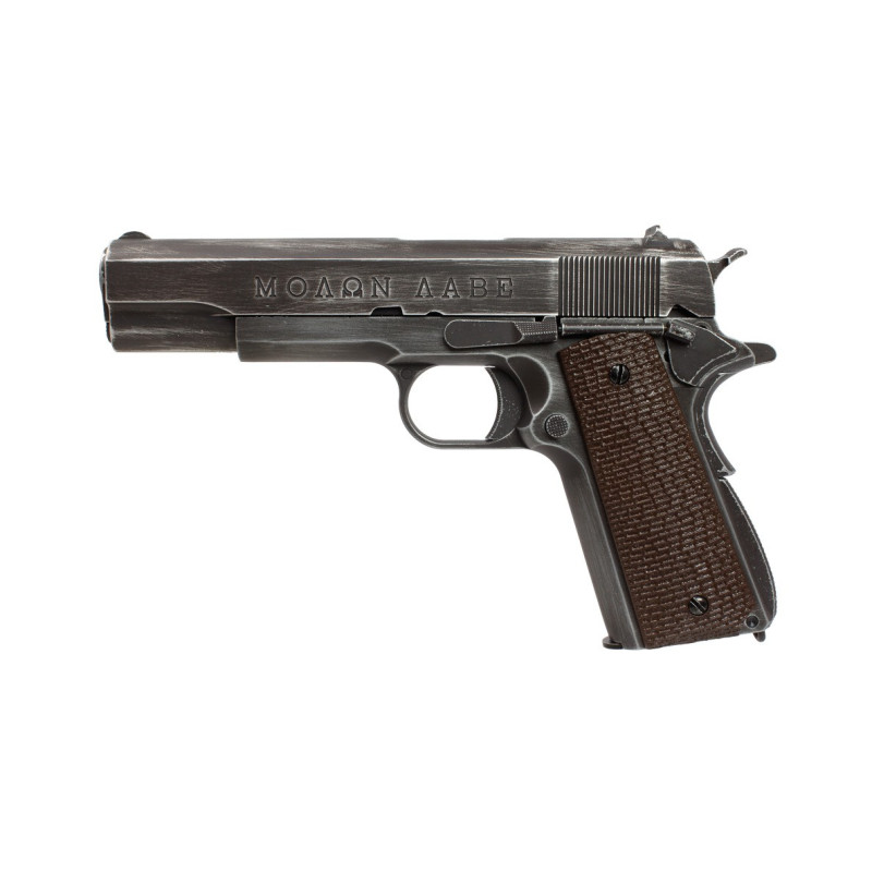 Réplique 1911 Molon Labe Grip marron gaz GBB