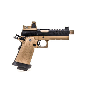 Réplique GBB gaz Hi-Capa 4.3 Tan / Noir 0,9J + point rouge BDS