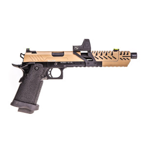 Réplique GBB gaz Hi-Capa TITAN 7 Noir / Tan 1,0J + point rouge BDS