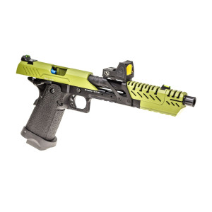 Réplique GBB gaz Hi-Capa TITAN 7 Noir / OD 1,0J + point rouge BDS