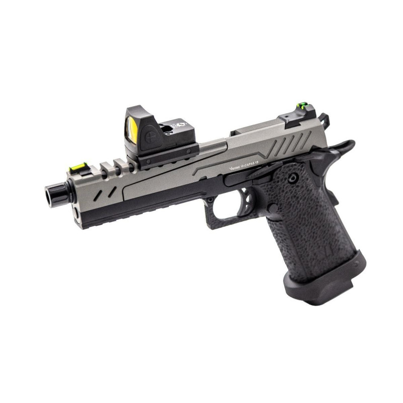 Réplique GBB gaz Hi-Capa 5.1 SPLIT Gris / Noir 1,0J + point rouge BDS