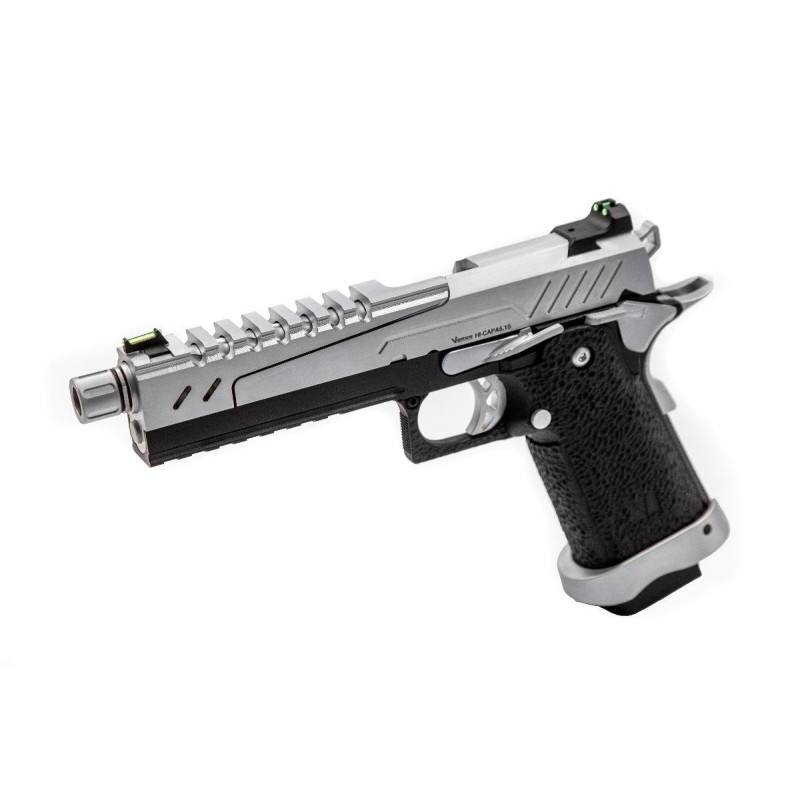 Réplique GBB gaz Hi-Capa 5.1 SPLIT Chrome / Noir 1,0J