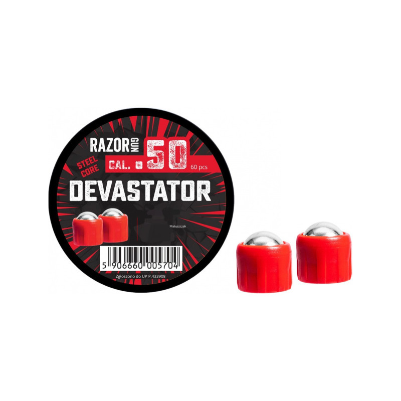 60 billes métal Dévastator Razor gun Calibre .50