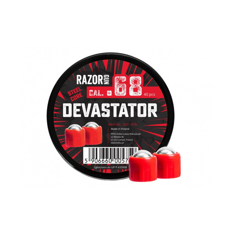 40 billes métal Dévastator Razor gun Calibre .68