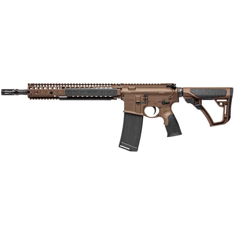 Fusil d'assaut Daniel Défense M4 Mil Spec Brown  Canon 14.5" Noir cal. 5.56