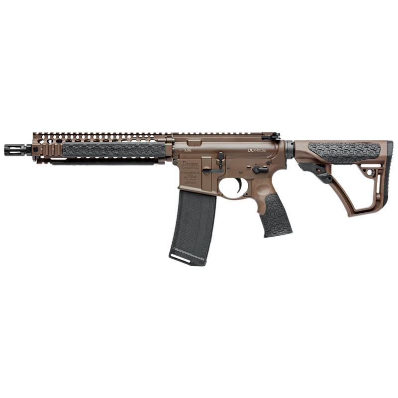 Fusil d'assaut Daniel Défense M4 Mil Spec Brown  Canon 10.3" Noir cal. 5.56