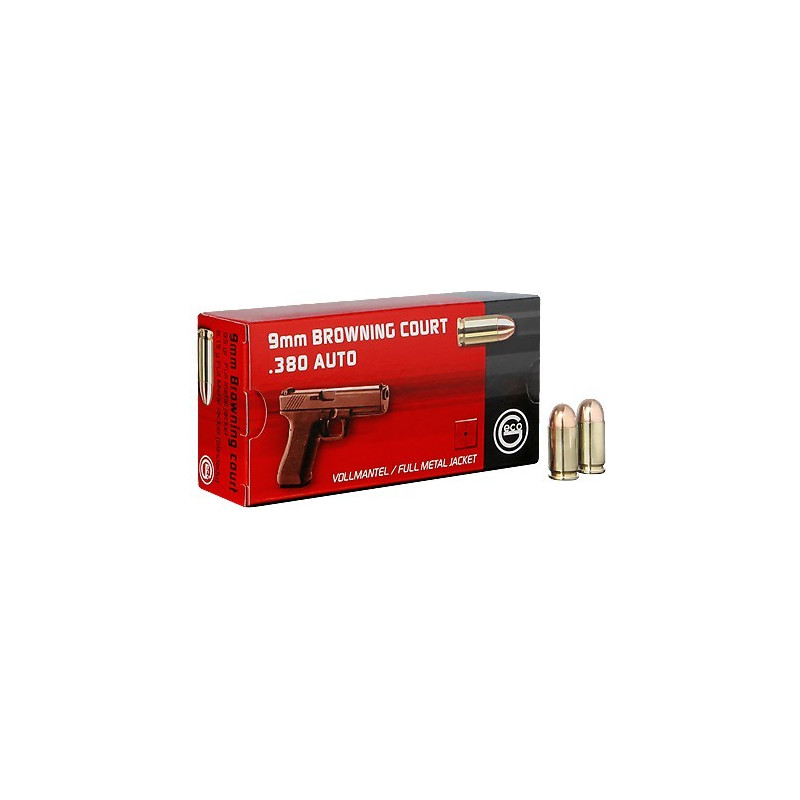 Munitions Geco.380ACP / 9mm COURT FMJ 95grs.