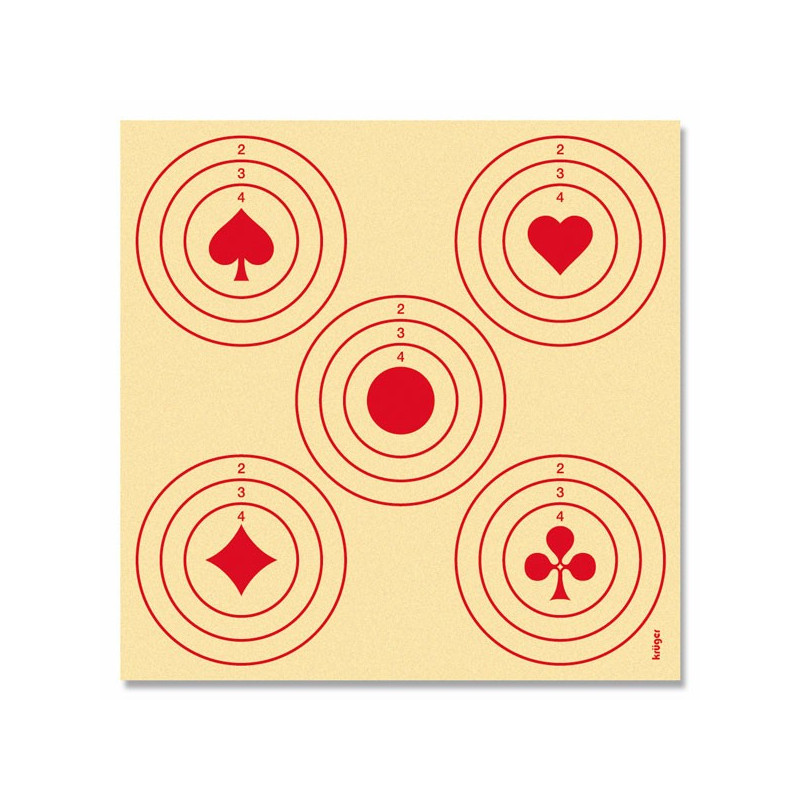 Cibles carabine fête foraine  jeux de cartes KRUEGER