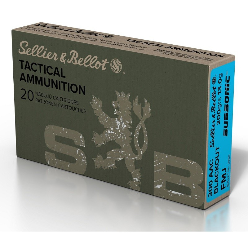CARTOUCHES SB 300 AAC FMJ 200gr/13G SUBSONIQUE