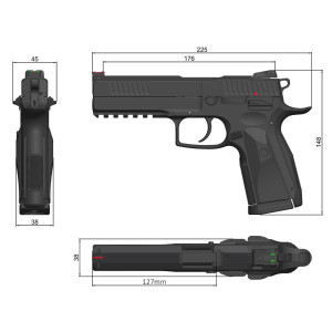 PISTOLET Arma Zeka AZ-P1 FIRST EDITION C/9 MM LUGER