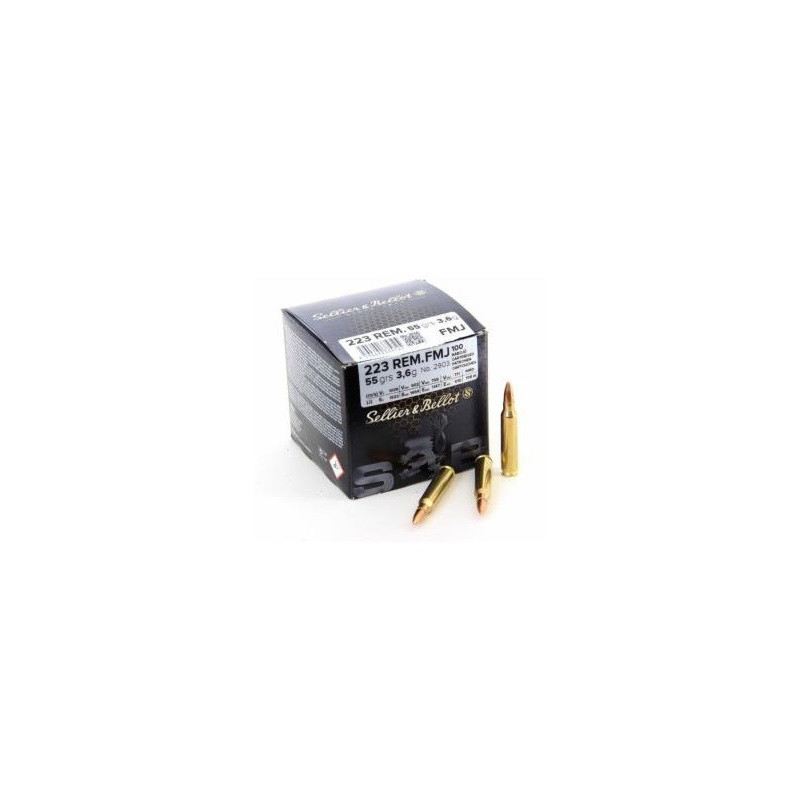 Munitions Sellier & Bellot 223 REM FMJ VRAC x100