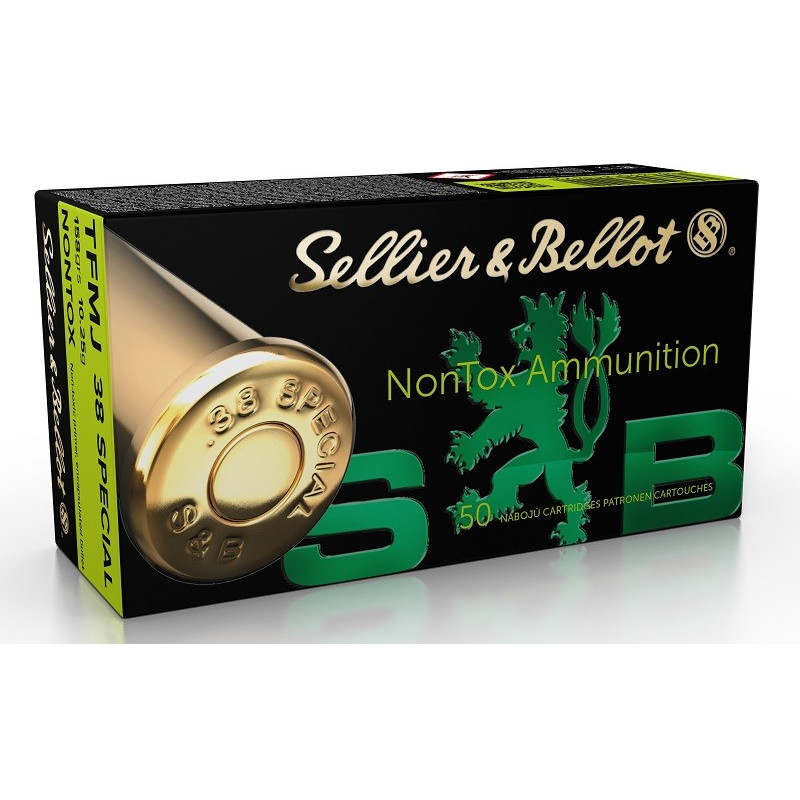 Munitions Sellier & Bellot 357MAG TFMJ NONTOX 158 grains par 50