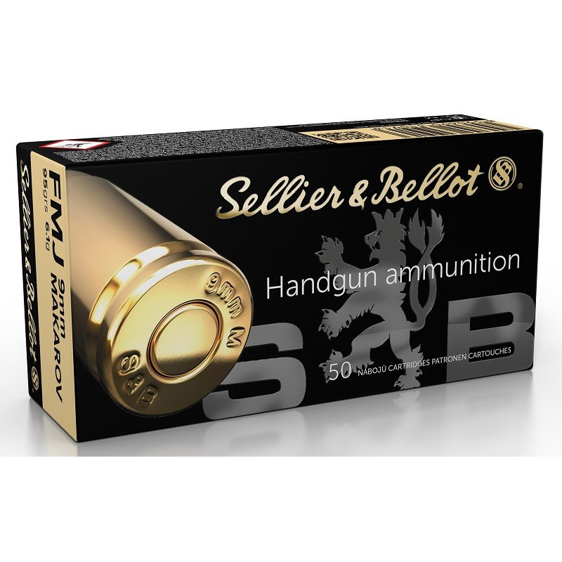 Munitions Sellier & Bellot 9X19 MAK-FMJ 95 grains par 50