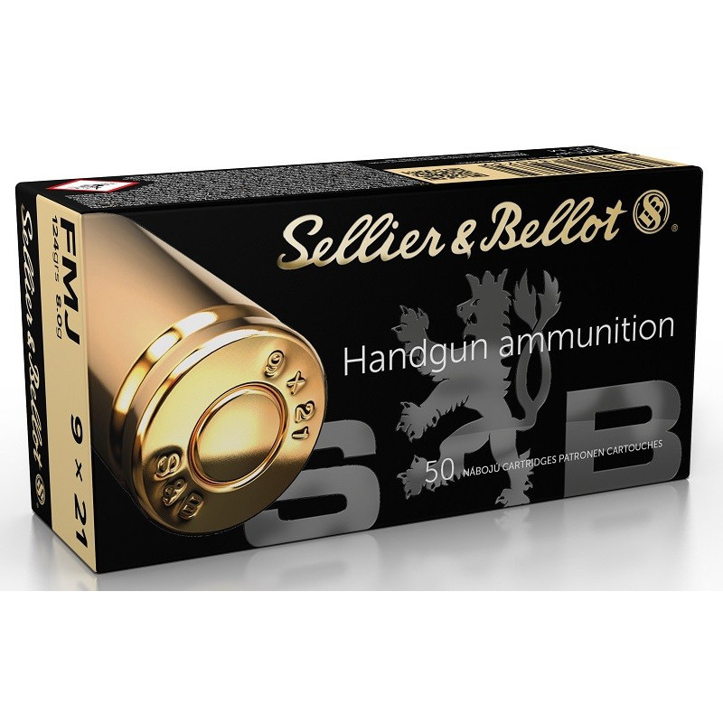 Munitions Sellier & Bellot 9X21 FMJ 124 grains par 50