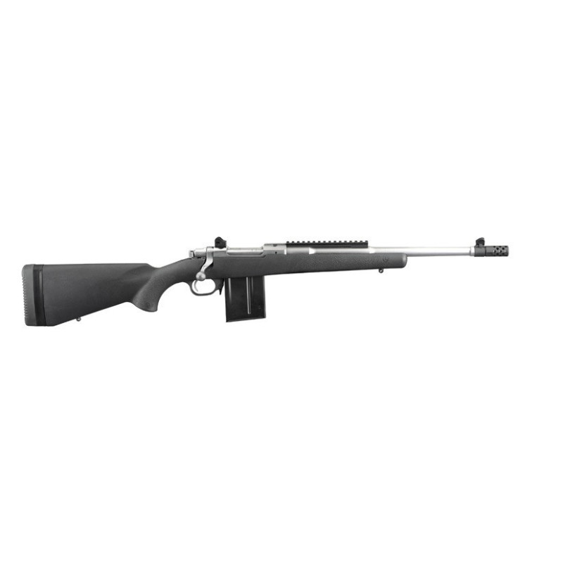 CARABINE RUGER GUNSITE SCOUT M77-GS 308W SYNTH CACHE FLAMME INOX CAT C