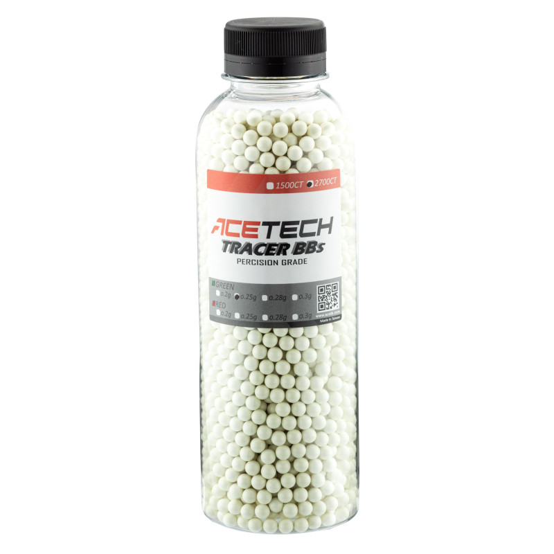 BILLES BIO 0.25G X 2700 BOUTEILLE TRACER PLA ACETECH VERTE