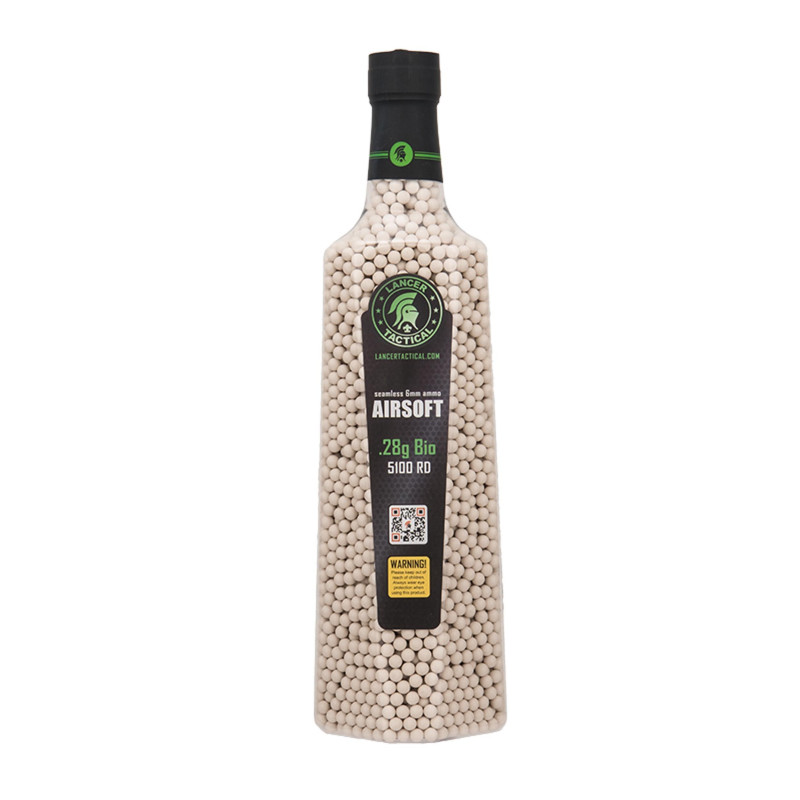 BILLES AIRSOFT 6MM BIO 0.28G X 5100 EN BOUTEILLE