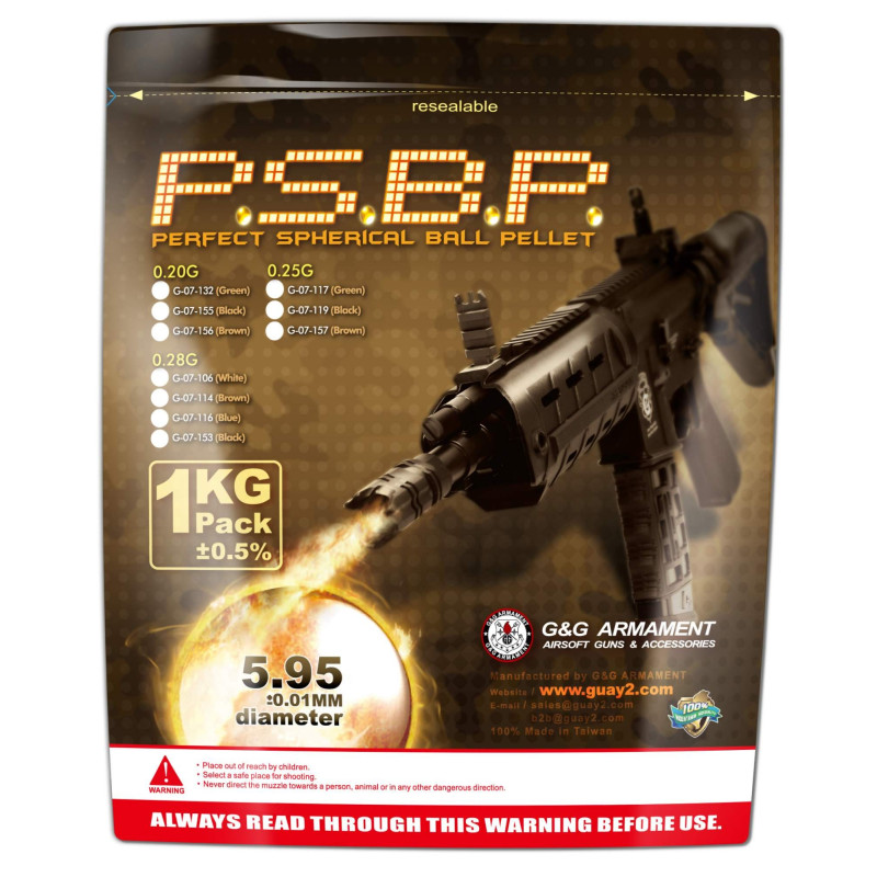 BILLES AIRSOFT 6MM RAIN EN SACHET DE 1KG 0,25G