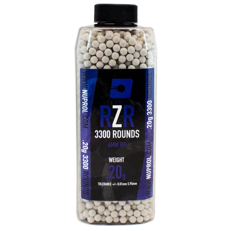 BILLES AIRSOFT 6MM RZR BOUTEILLE DE 3300 BBS 0,20G