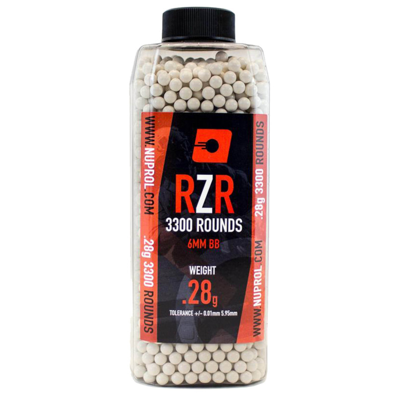 BILLES AIRSOFT 6MM RZR BOUTEILLE DE 3300 BBS 0,28G