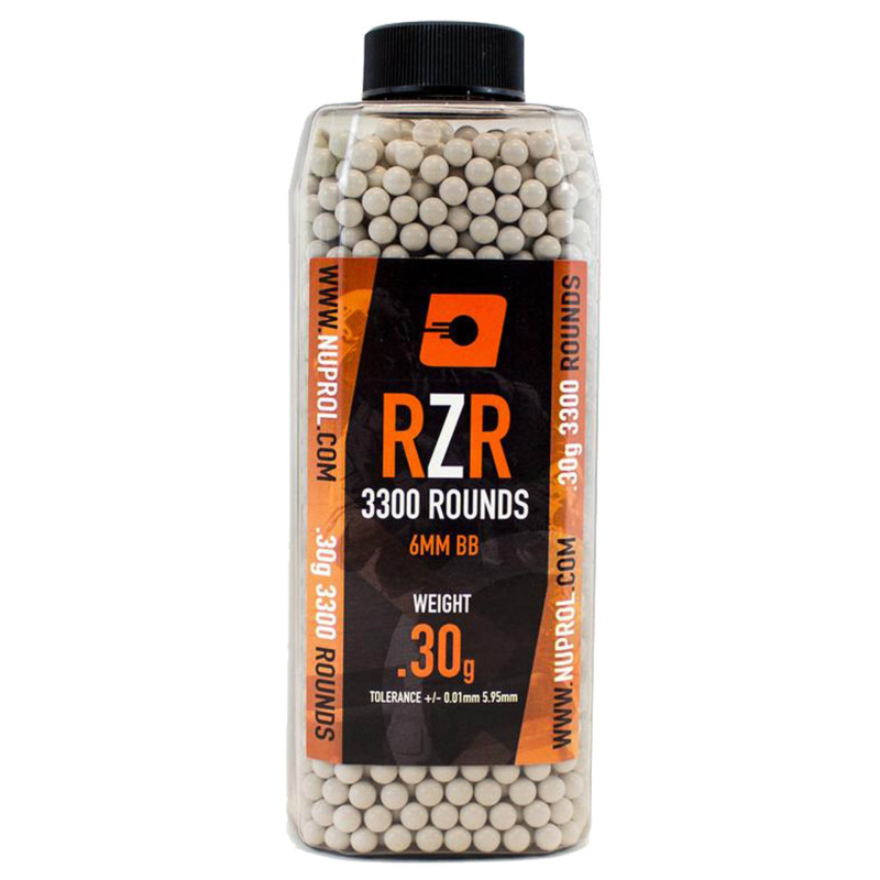 BILLES AIRSOFT 6MM RZR BOUTEILLE DE 3300 BBS 0,30G