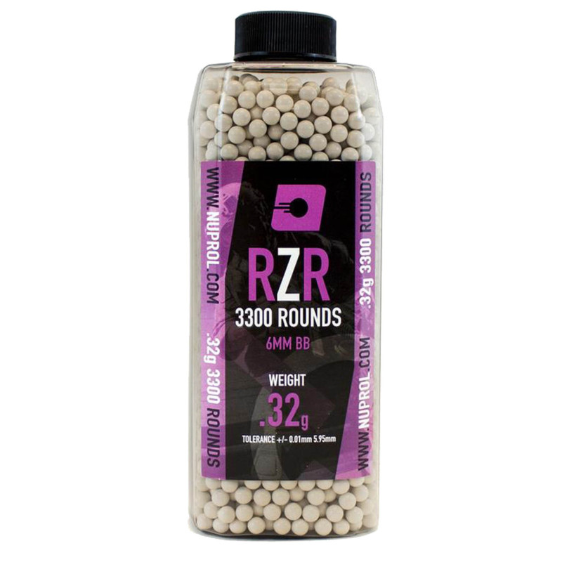 BILLES AIRSOFT 6MM RZR BOUTEILLE DE 3300 BBS 0,32G