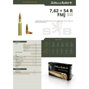 CARTOUCHES SB 7,62X54R FMJ