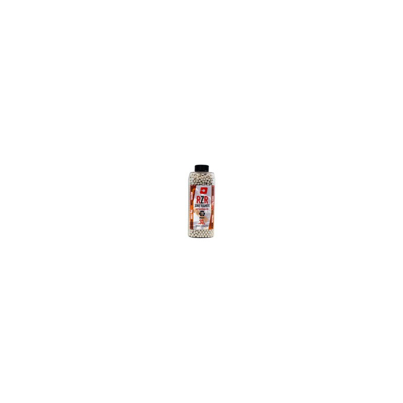 BILLES AIRSOFT 6MM RZR 0.30G BIO BOUTEILLE 3300 BBS