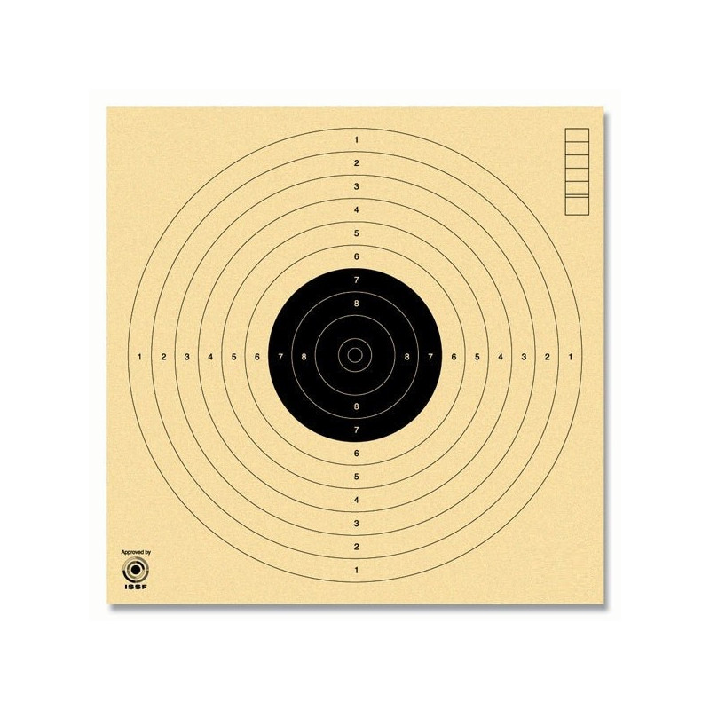Cibles pistolet 10 mètres numérotées ISSF GEF par 200