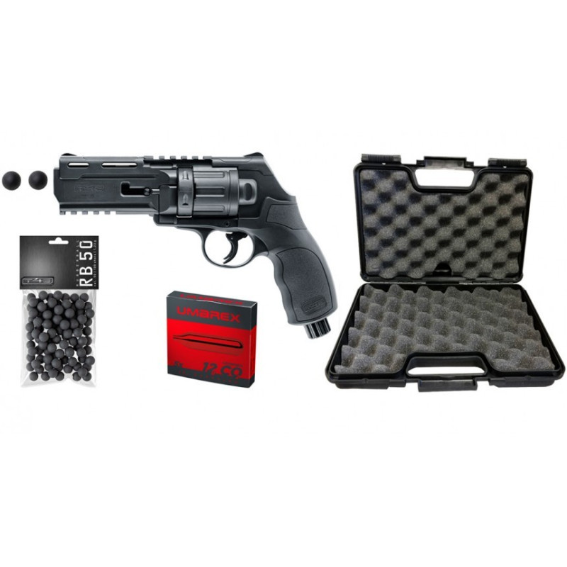 PACK PRET À TIRER T4E TR50 CAL.50 7,5J (100 BILLES, 5 CARTOUCHES CO2)