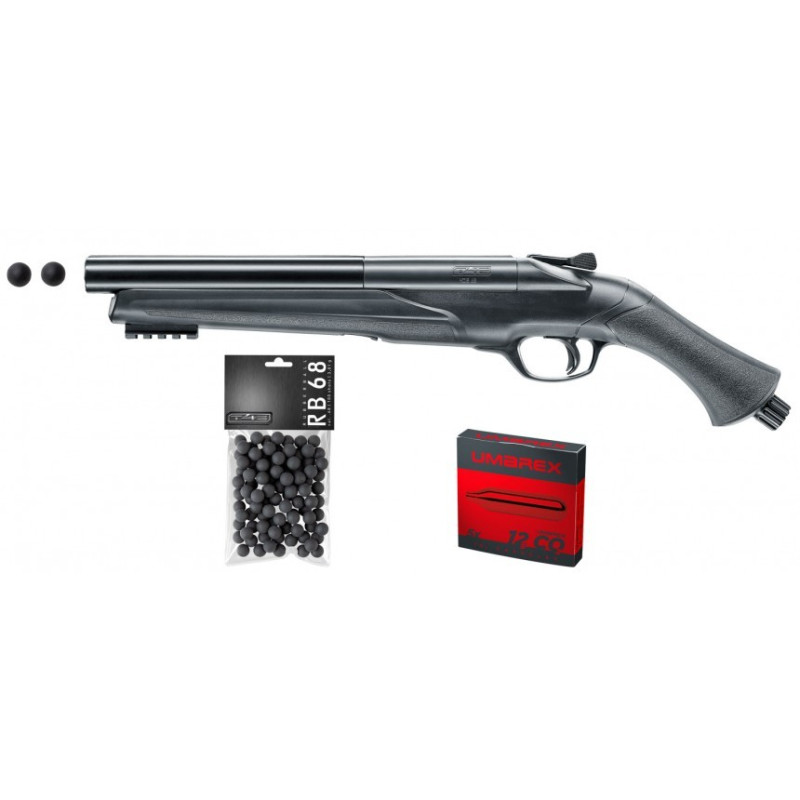 PACK PRET A TIRER T4E CAL 68 7.5J (100 BILLES ET 5 CARTOUCHES CO2)
