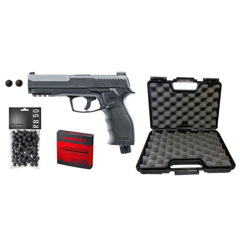 PACK PRET A TIRER T4E TP50  CAL 50  7.5J (100 BILLES, 5 CARTOUCHES CO2)