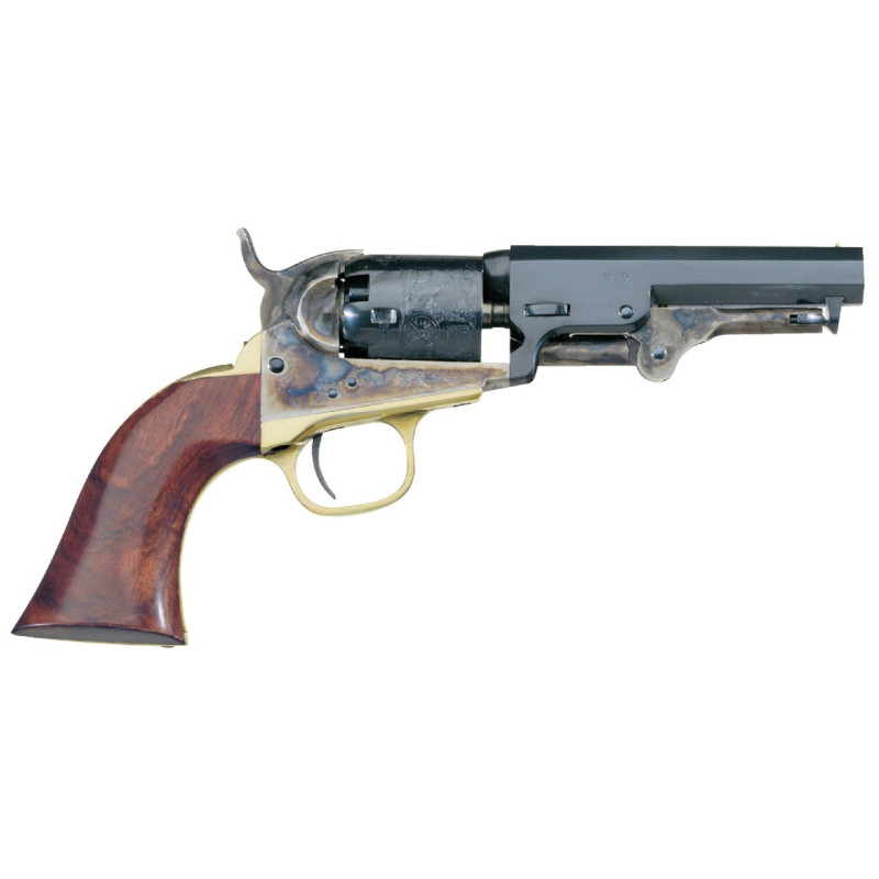 REVOLVER UBERTI 1848-1849 POCKET CAL.31 4" BLANC GRAVÉ POUDRE NOIR