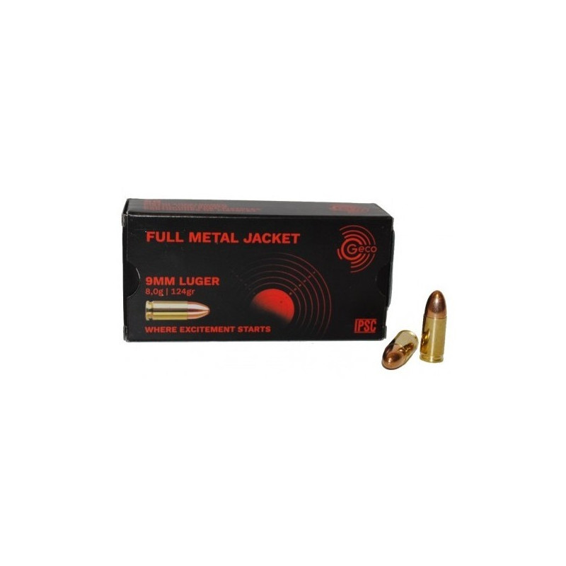 Munitions 9mm Luger GECO FMJ 124grains
