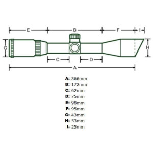 Lunette de tir UTG Mildot illuminée 4-16 x 44 mm