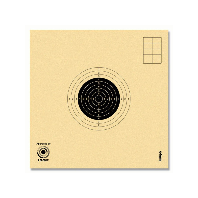 Cibles carabine 10 mètres numérotées ISSF KRUEGER