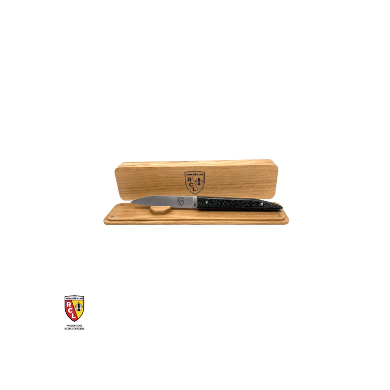 Couteau pliant RC LENS avec son manche en pelouse du stade Bollaert-Delelis 2023-2024 (SOUS LICENCE OFFICIELLE)