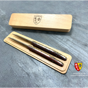 Coffret duo avec 2 couteaux de table édition sang & or RC LENS (SOUS LICENCE OFFICIELLE)