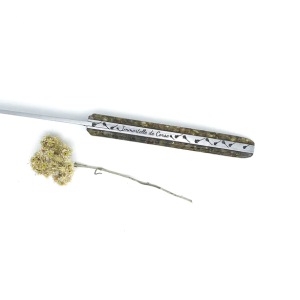 Couteau pliant manche en fleur d'immortelle de Corse