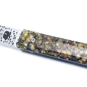 Couteau pliant manche en fleur d'immortelle de Corse