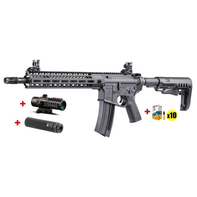 Pack HÄmmerli TAC R1 calibre 22Lr avec Optique, MDS et Munitions