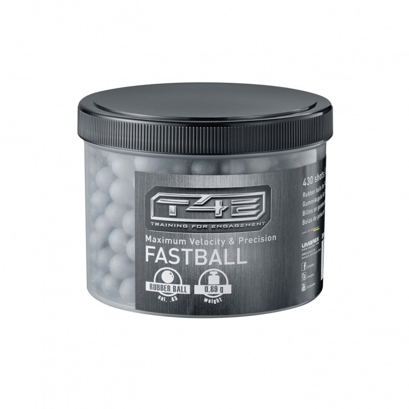 BILLES FASTBALLS CAOUTCHOUC NOIR 0.9 G CAL 43 X430