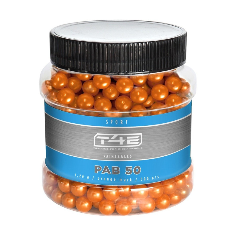 BILLES PAINTBALL BIO ORANGE CAL 50 SPORT PAB 50 X500