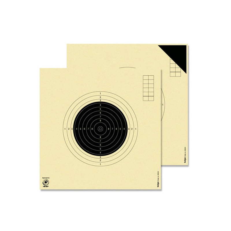 Cibles carabine 50 mètres ISSF KRUEGER (Série de 40 cibles + 4 essais)